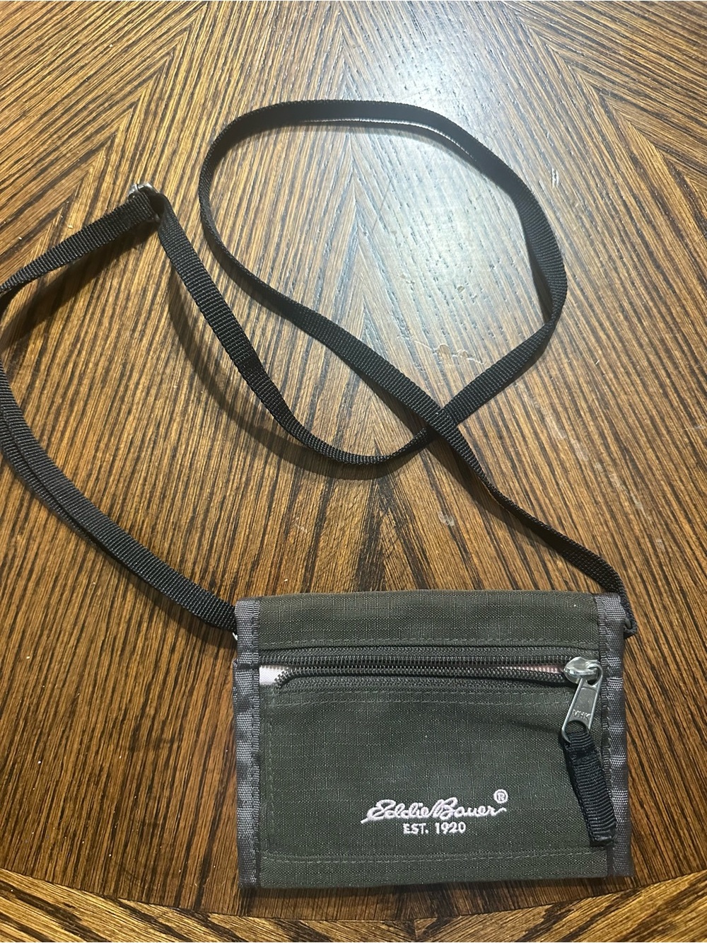 Eddie Bauer Brown And Pink Crossbody Wallet Change Pouch
